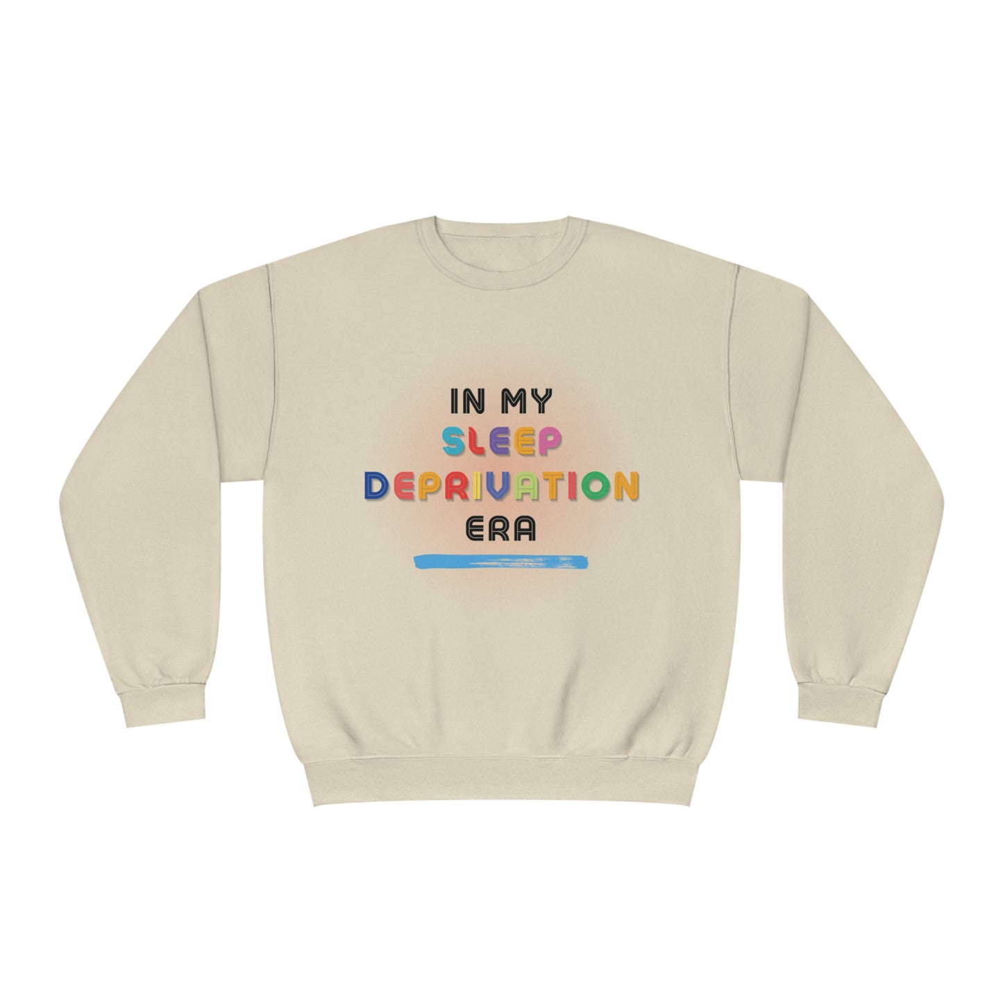 "In My Sleep Deprivation Era" Crewneck Sweater (Sandstone)