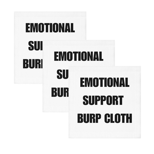 Emotional Support Burp Cloth & Towel - 3 Pack